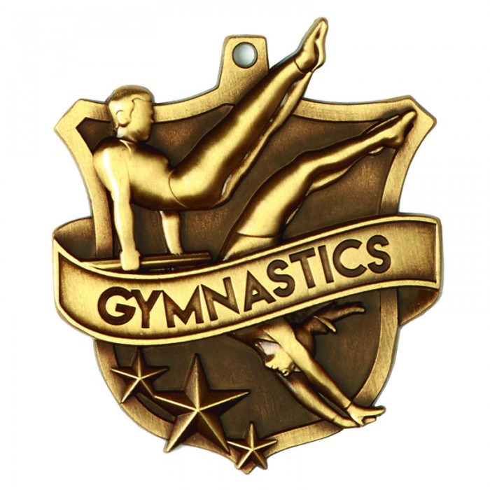 HALO GYMNASTIC MEDAL 55MM (GOLD/SILVER/BRONZE) 
